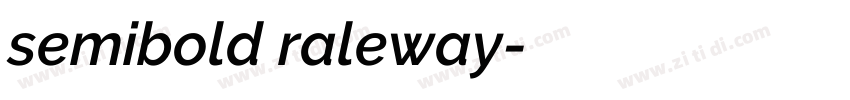 semibold raleway字体转换